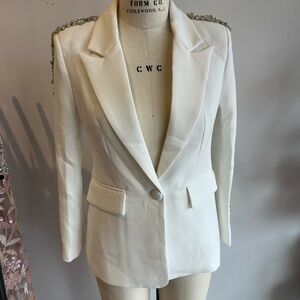 Elegant White Women's Blazer